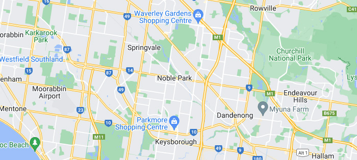 Noble Park Gutter Cleaning Service Area